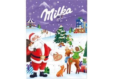 Personalized Advent Chocolate Calendar Santa Claus and Deer, Cat 90 g